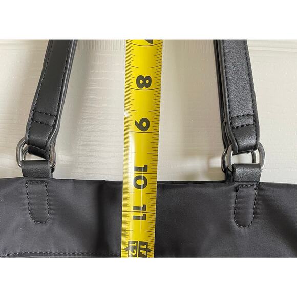 Kenneth Cole Versey Nylon Tote Bag NWOT Black Zipper Close Medium Size - Picture 7 of 15